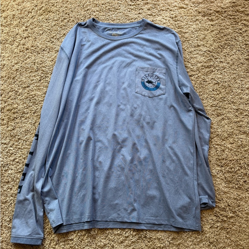 Men's Blue Long Sleeve Shirt